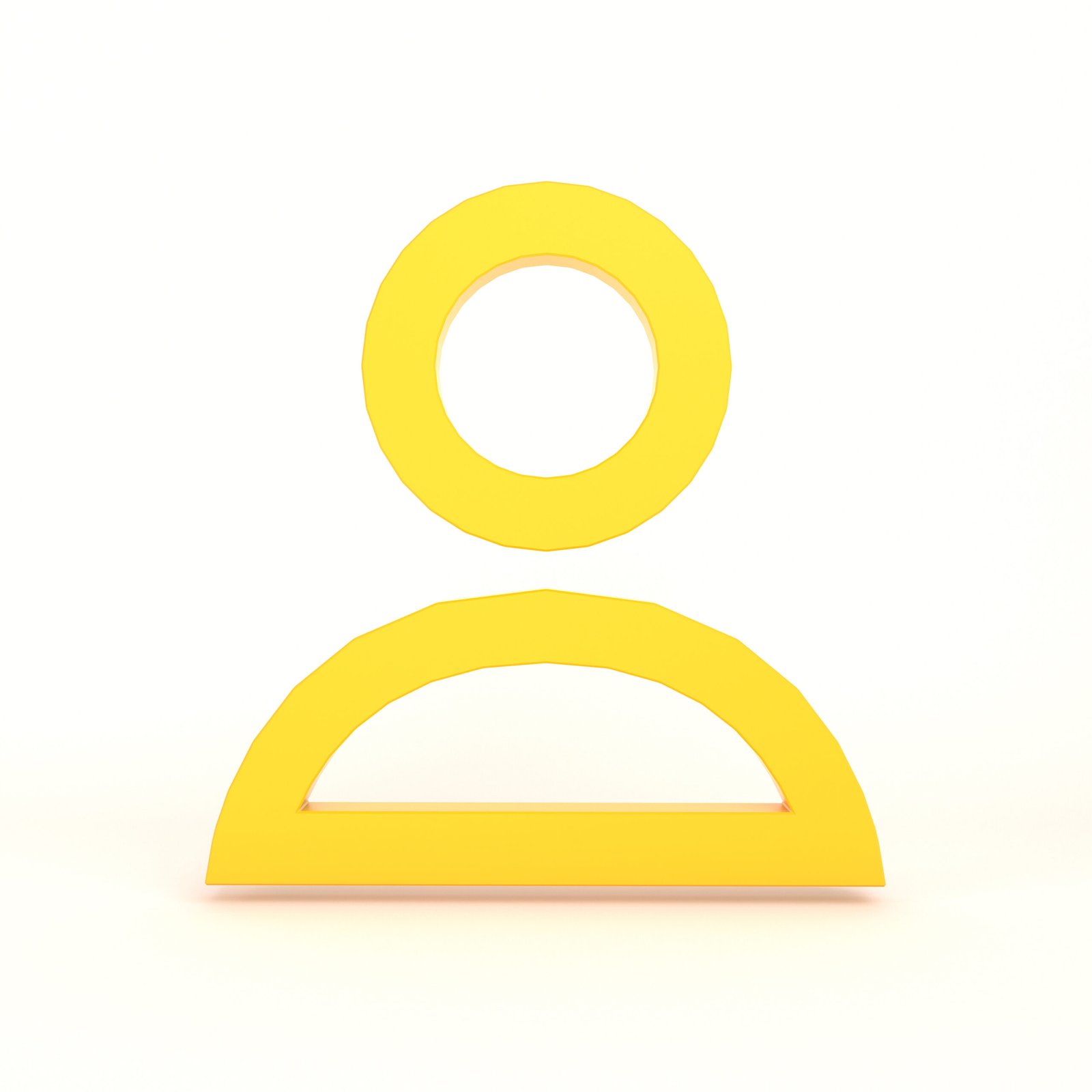user profile icon front side with white background